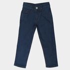Boys Blue Straight Fit Classic 5 Pocket Jeans, मध्यम नीला, small