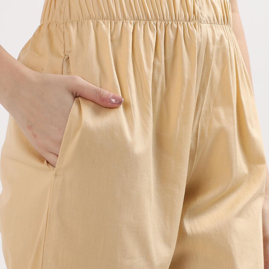 Ladies' 100% Cotton Palazzos, गहरा पीला, large image number null