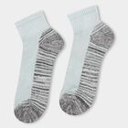 Men's Black and Gray Ankle-Length Striped Socks Pack of 3, हल्का ग्रे, small image number null