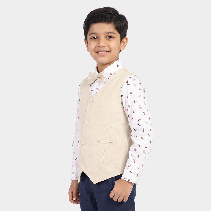 Boys Pink Cotton Collar Neck Shirt, Pink, large