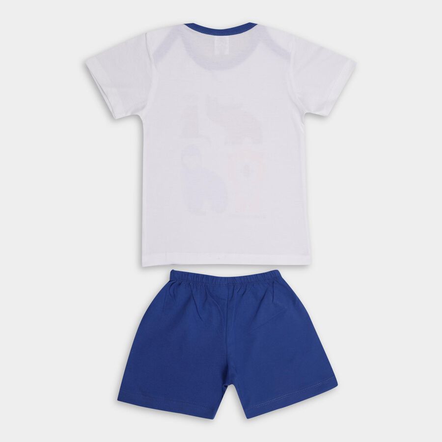 Infant Boys' 100% Cotton Baba Suit , रॉयल ब्लू, large