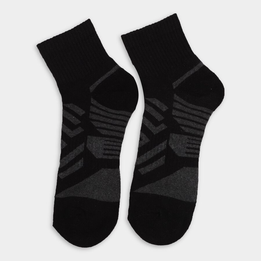 Men's Socks (Pack of 2), काला, large image number null