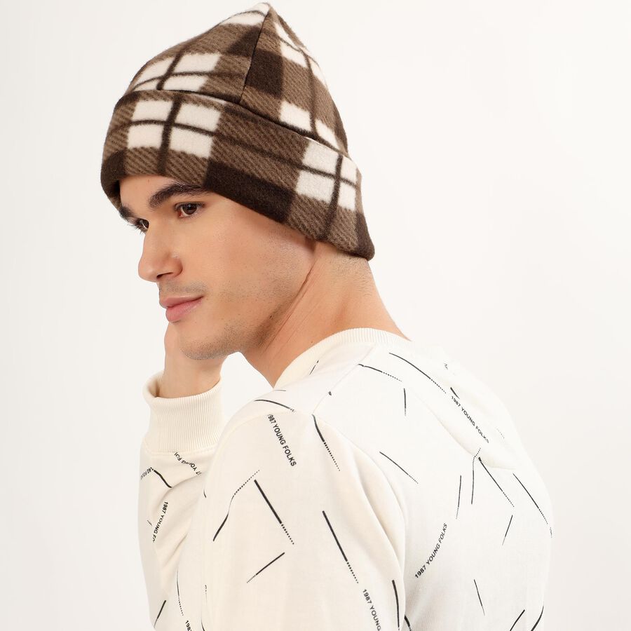 Men's Cap, भूरा, large image number null