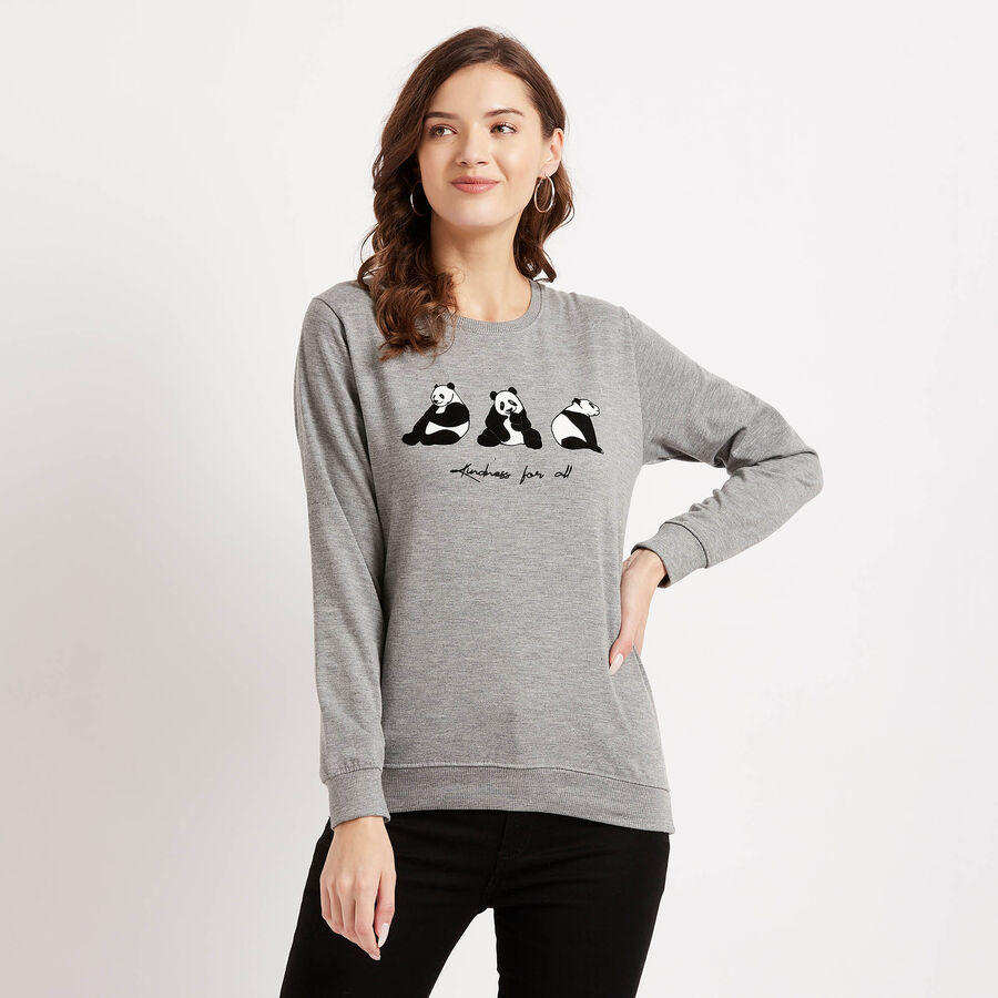 Coordinate Sweatshirt, Melange Light Grey, large image number null