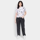 Ladies' Round Neck T-Shirt , White, small