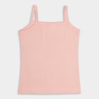 Girls' 100% Cotton Vest, पीच, small image number null