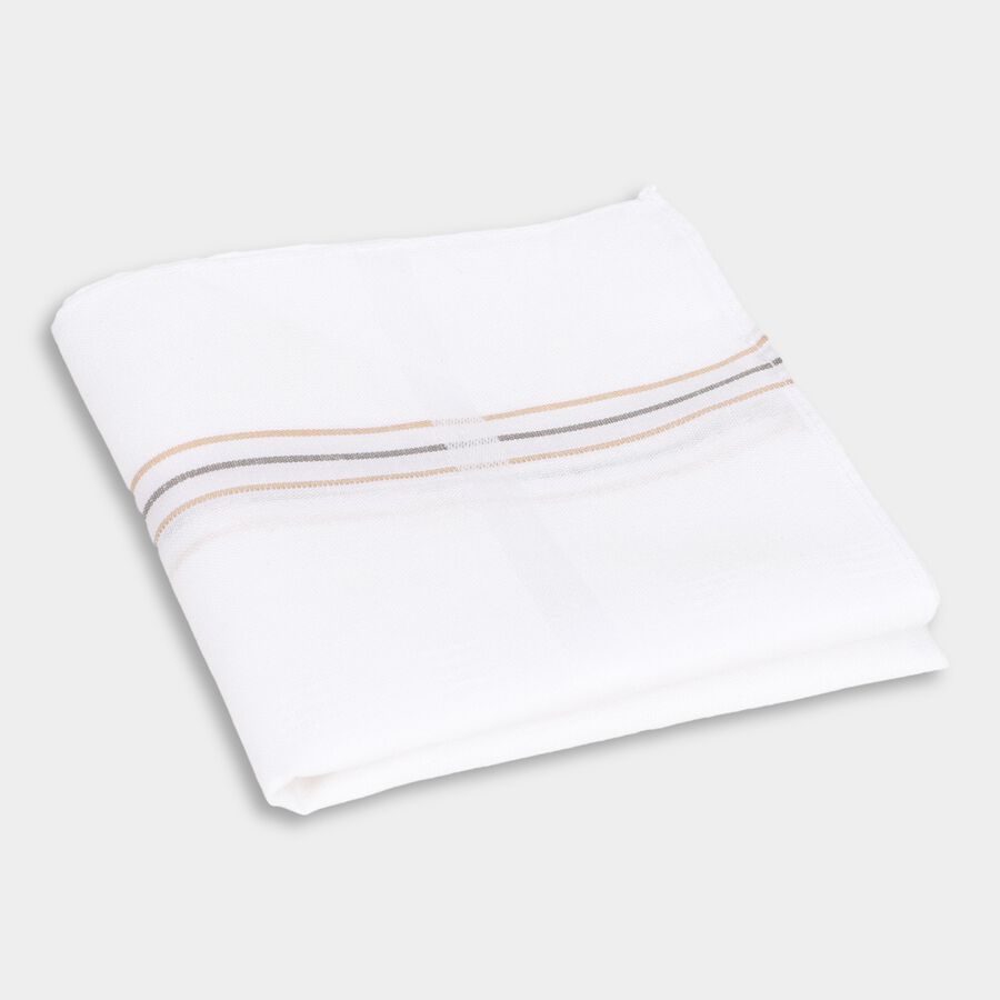 Men's Cotton Hanky, सफ़ेद, large