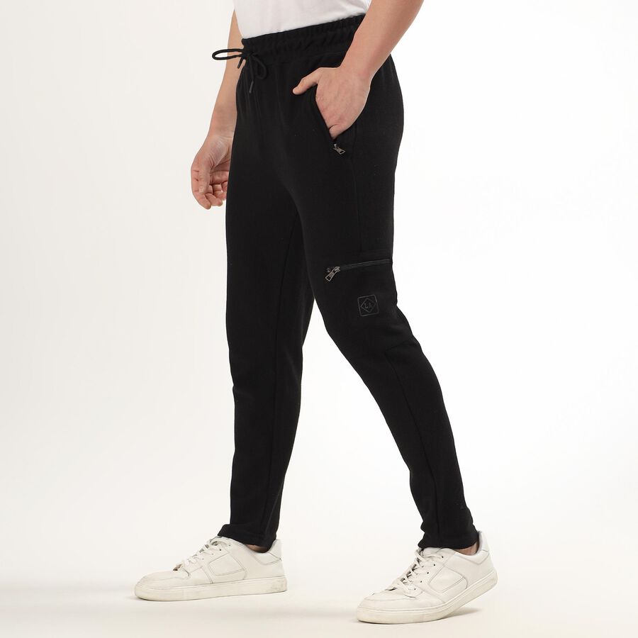 Men's Jet Black Regular Fit Five Pocket Jogger, Black, large image number null