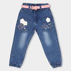 Girls' Jeans, मध्यम नीला, small image number null