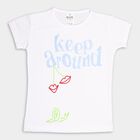 Girls' T-Shirt, सफ़ेद, small image number null