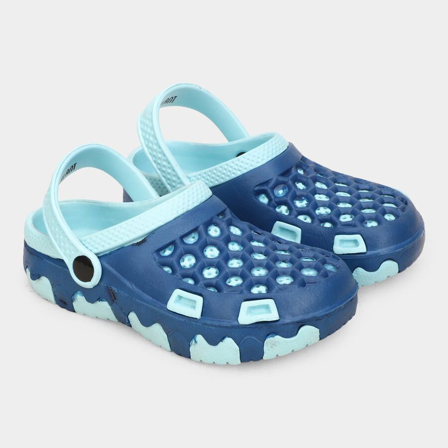 Boys Solid Clog, Blue, large image number null