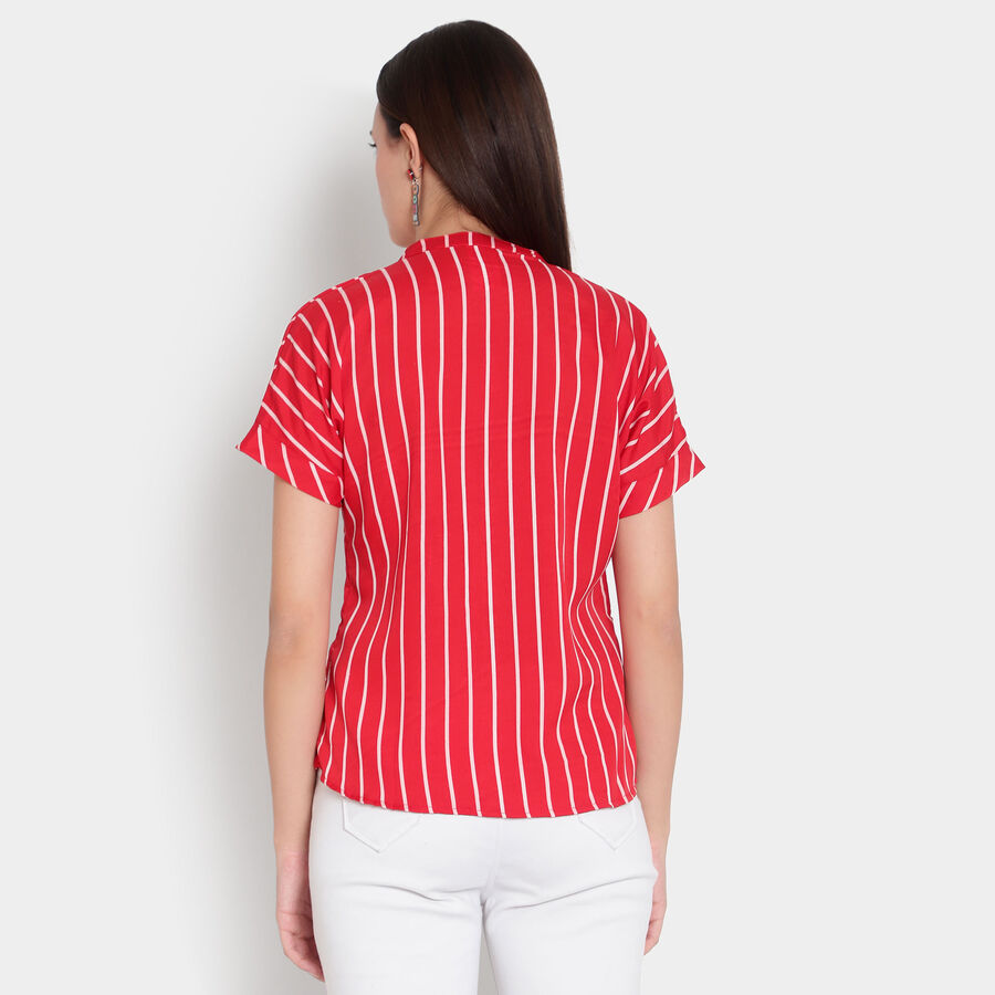 Printed Full Sleeve Shirt, Red, large image number null