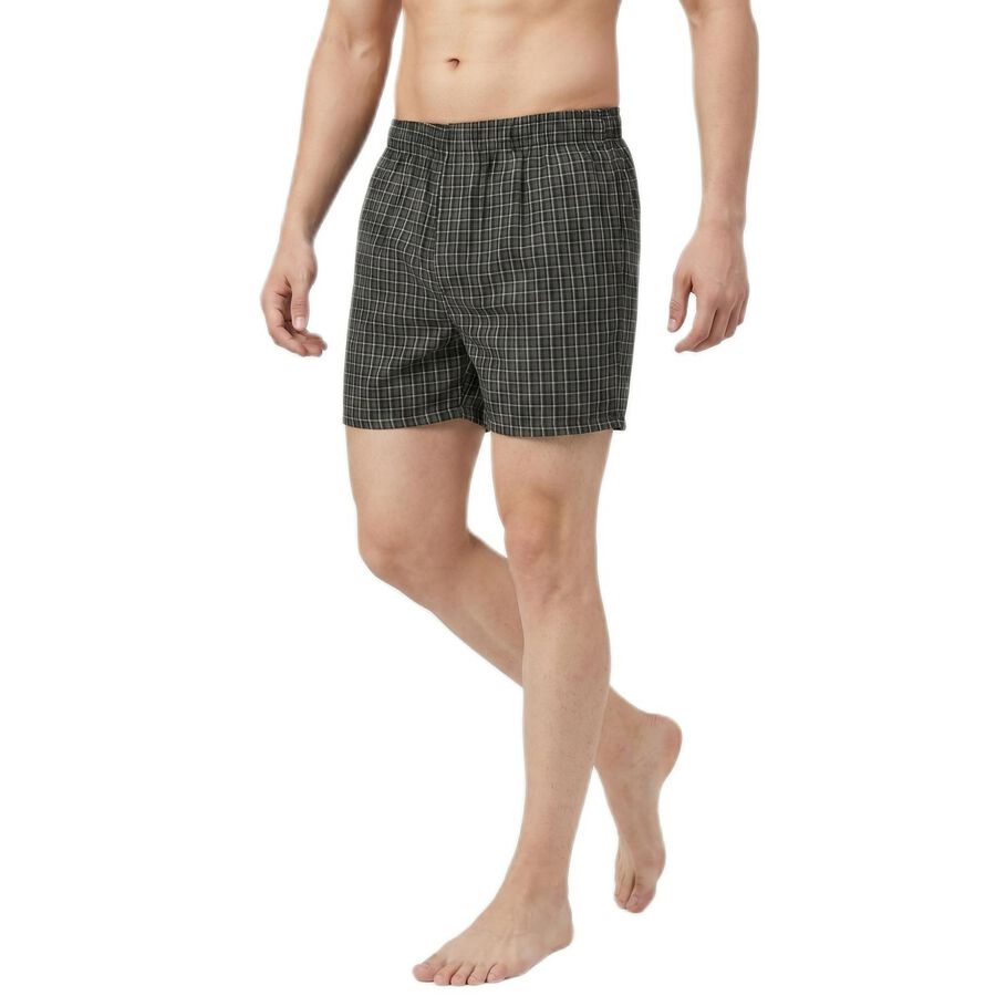 Men's Black Classic Fit Solid Boxers, Black, large