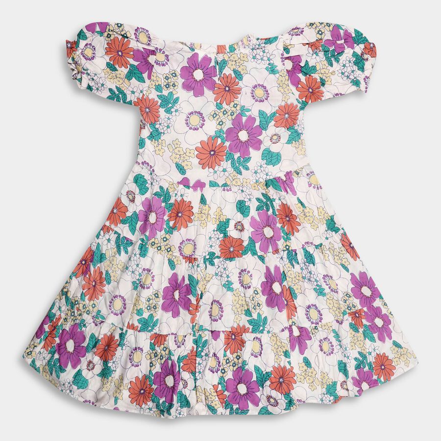 Girl's Dress, ऑफ व्हाइट, large image number null