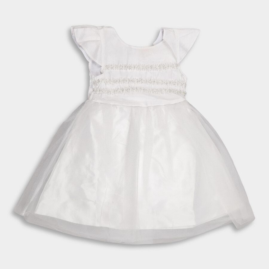 Girls' Frock, Off White, large image number null