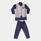 Boys Kurta Pyjama, Navy Blue, small image number null