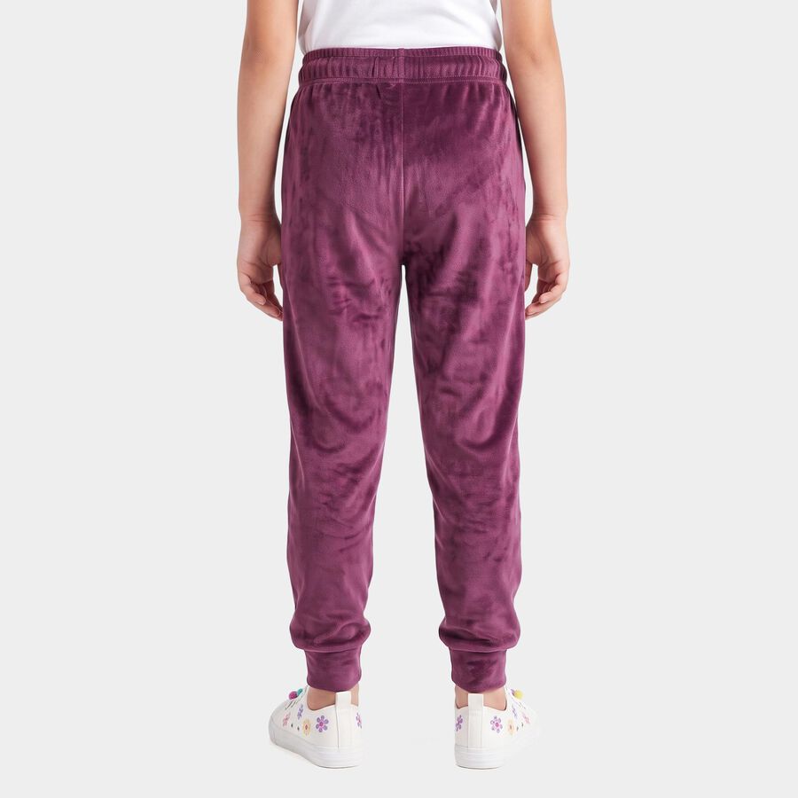 Girls Purple Jogger Cuffed Hem Pyjama, Purple, large
