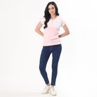 Ladies' Round Neck T-Shirt, हल्का गुलाबी, small image number null