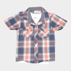 Infants Checks Shirt, Orange, small image number null