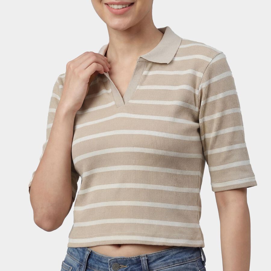 Ladies' Top, Beige, large