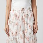 Women's Beige High-Waist Pleated Midi Skirt, Beige, small