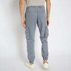 Men's Slim Fit Casual Trousers, Light Grey, small image number null