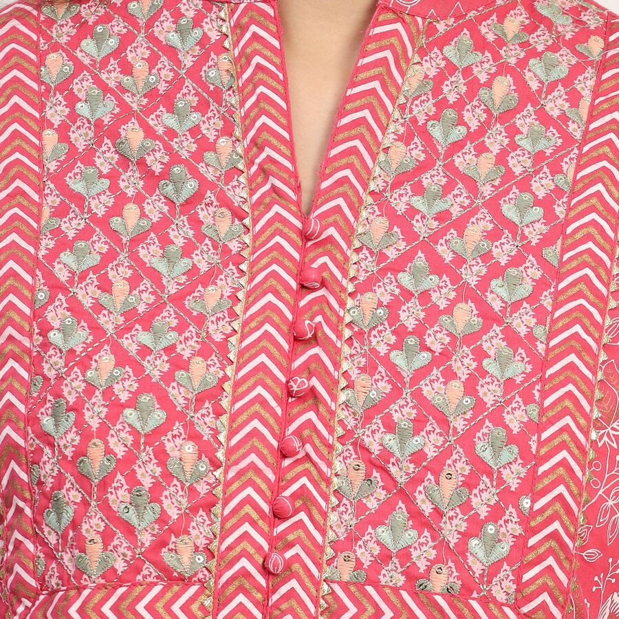 Ladies' Kurta , रानी (फ्यूशिया), large image number null