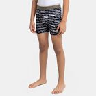 Boys' Grey Regular Fit Printed Briefs, हल्का ग्रे, small