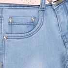 Girls Embellished Jeans, Light Blue, small image number null