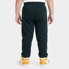 Boys' Green Straight Fit Basketball Printed Cotton Blend Pyjama, Dark Green, small