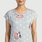 Women's Light Blue Minimalist Nighty, हल्का नीला, small