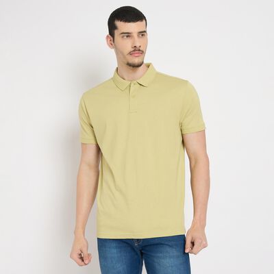 Men's 100% Cotton Collared Half Sleeves T-Shirt 