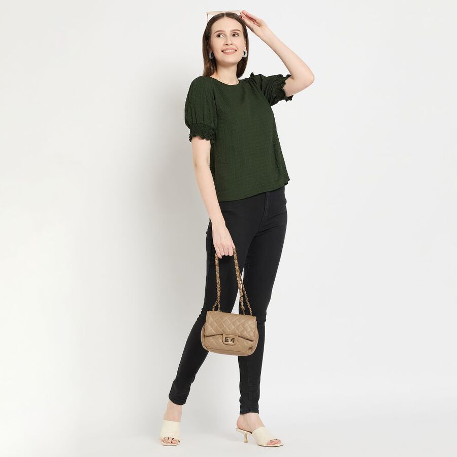 Ladies' Top, गहरा हरा, large image number null