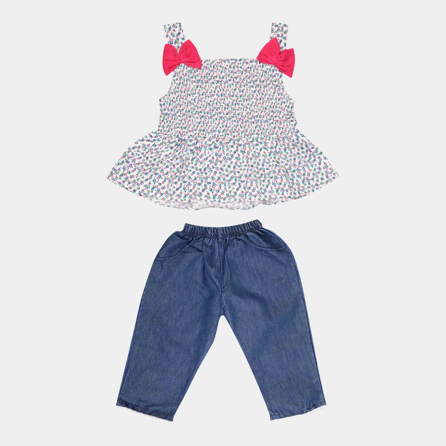 Printed Capri Set, White, large image number null