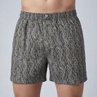 Men's Dark Grey Cotton Regular Fit Solid Boxers, गहरा ग्रे, small