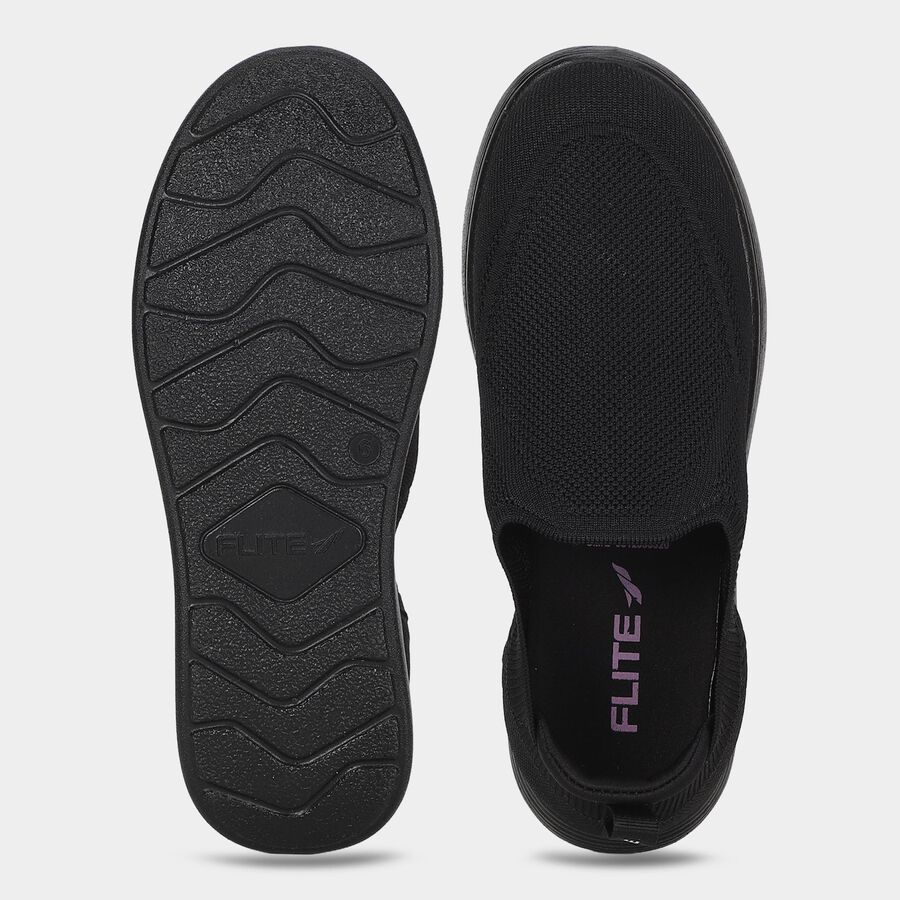 Men's Black Slip-On Casual Shoes, काला, large