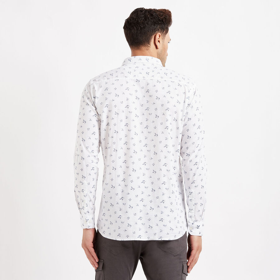 Cotton Printed Casual Shirt, White, large image number null