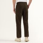 Men's Slim Fit Casual Cotton Trousers, Olive, small