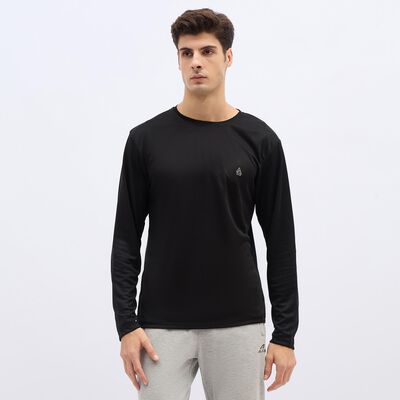 Men's Jet Black Crew Neck Casual T-Shirt