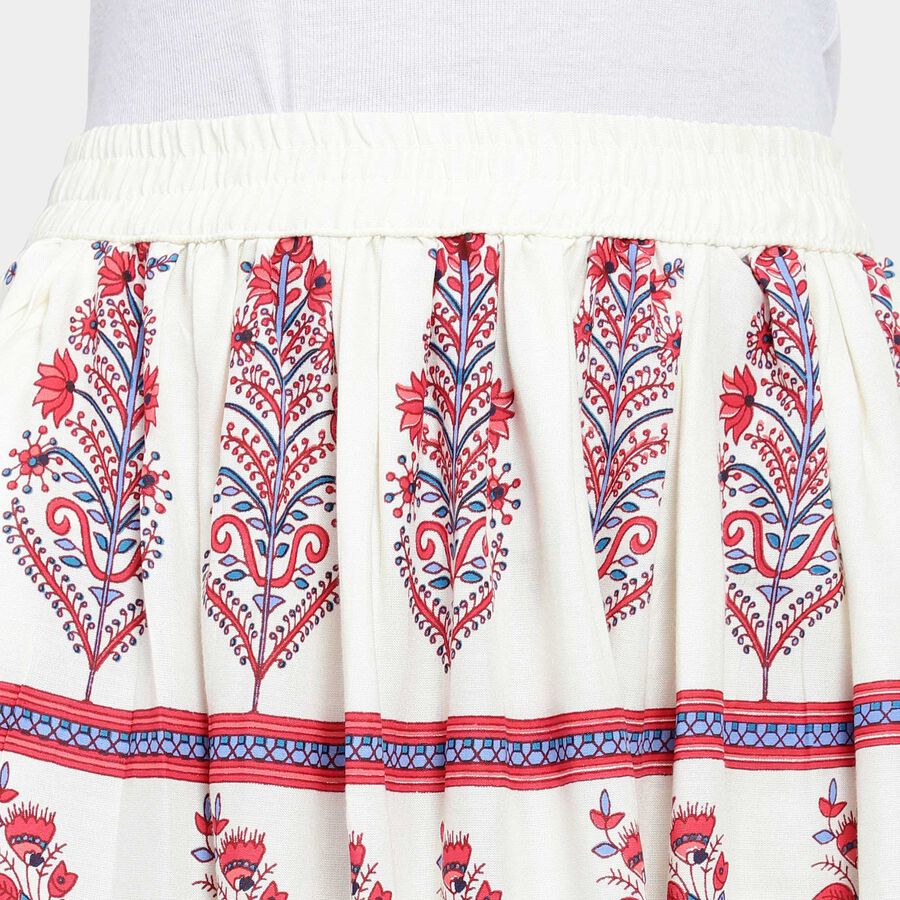 Solid Lehenga Skirt, सफ़ेद, large image number null