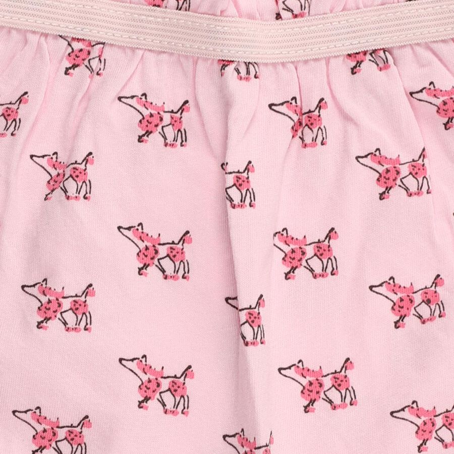 Girls' Light Pink Regular Fit Printed Bloomers, हल्का गुलाबी, large image number null