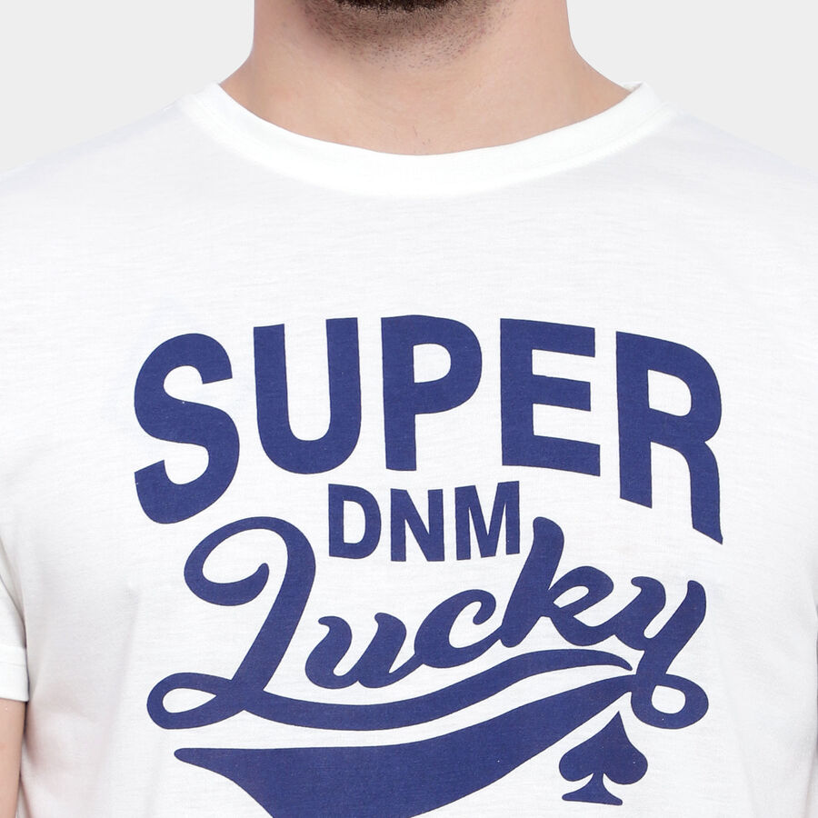 Round Neck T-Shirt, White, large image number null