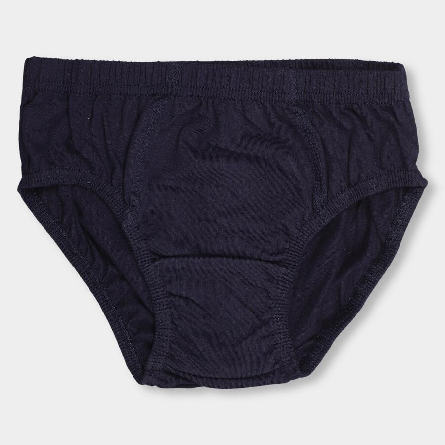 Boys' 100% Cotton V-Cut Briefs, Navy Blue, large image number null