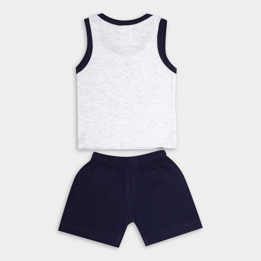 Infants' 100% Cotton Baba Suit, Navy Blue, large image number null