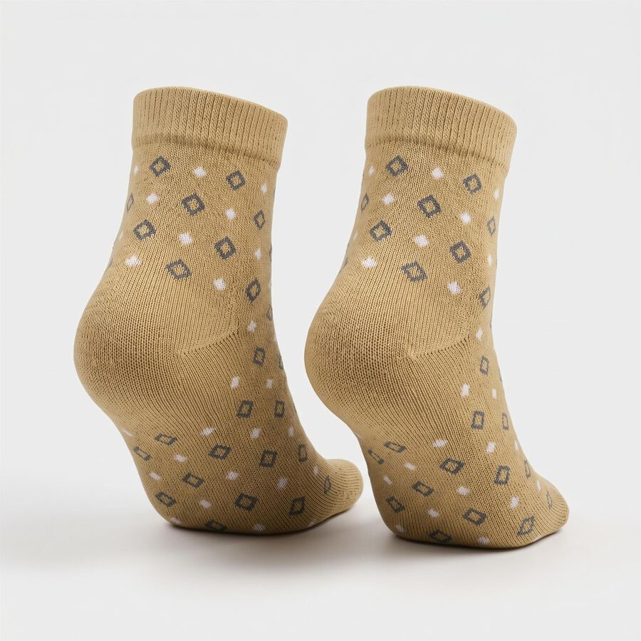 Women Beige Regular Fit Toe Design Pack of 1 Socks, गहरा पीला, large
