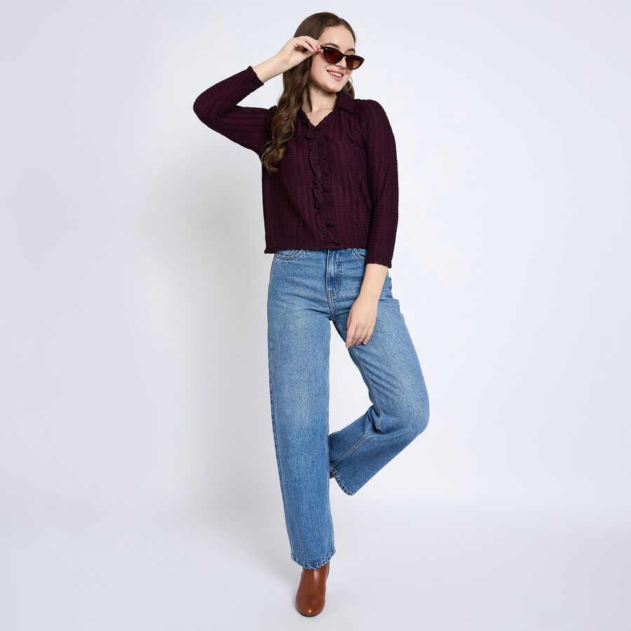 Ladies' Shirt, वाइन, large image number null