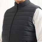 Men's Dark Grey High Neck Sleeveless Jacket, Dark Grey, small image number null