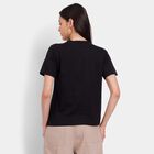 Ladies' 100% Cotton Round Neck T-Shirt, Black, small image number null