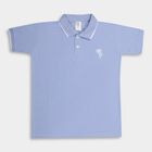 Boys' Half Sleeves T-Shirt, मध्यम नीला, small image number null