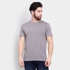 Cotton Solid Round Neck T-Shirt, Dark Grey, small image number null
